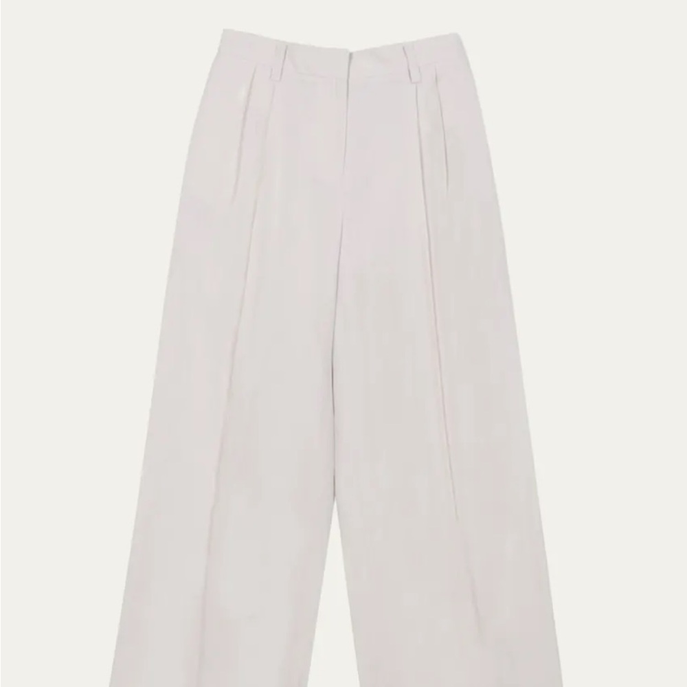 Tonywack Linen Two Pleats Wide Pants